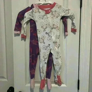 Burt’s Bees Baby set of 2 onesies 18 month dinosaurs and bicycle Dalmatian